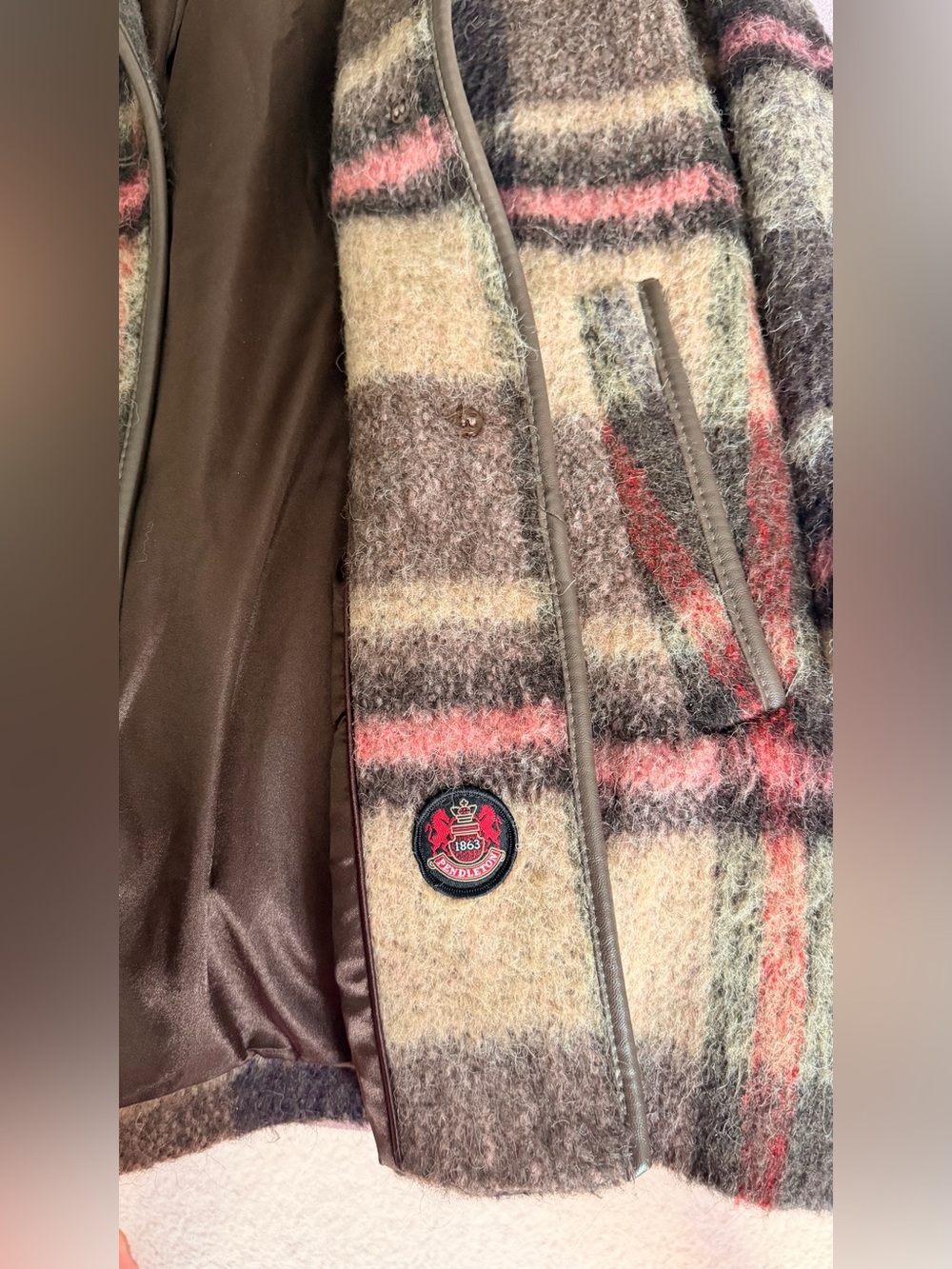 Pendleton Women's Plaid Wool Hooded Coat - Picture 5 of 6
